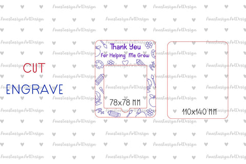 Sticky note holder laser cut, Teacher gift, Back to school SVG AnastasiyaArtDesign 