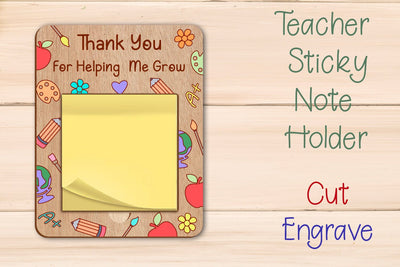 Sticky note holder laser cut, Teacher gift, Back to school SVG AnastasiyaArtDesign 