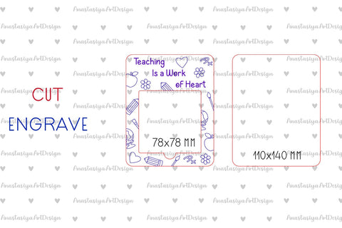 Sticky note holder laser engrave, Teacher gift idea, Back to school SVG AnastasiyaArtDesign 