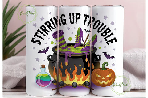 Stirring Up Trouble 20oz Tumbler Wrap Sublimation PixelChick 