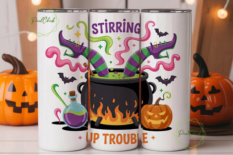 Stirring Up Trouble 20oz Tumbler Wrap Sublimation PixelChick 