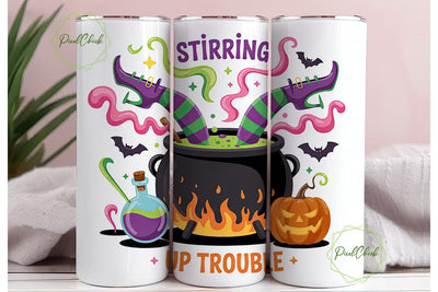 Stirring Up Trouble 20oz Tumbler Wrap Sublimation PixelChick 
