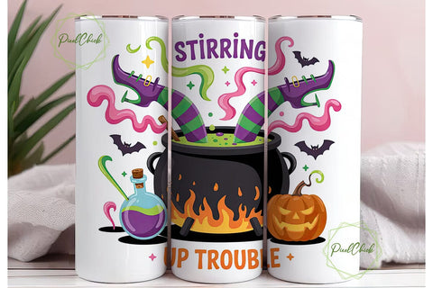 Stirring Up Trouble 20oz Tumbler Wrap Sublimation PixelChick 