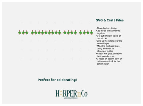 Stockings Ornament Banner SVG PNG Cut EPS File SVG HarperNCo 