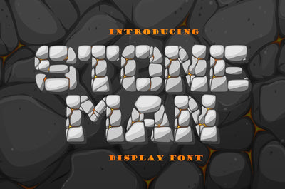 Stone Man - Rock Texture Font Font Mozzatype 