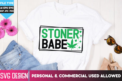 Stoner Babe SVG Design, Stoner Babe SVG Quotes SVG BlackCatsMedia 