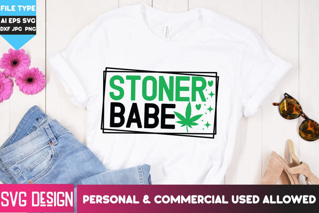 Stoner Babe SVG Design, Stoner Babe SVG Quotes SVG BlackCatsMedia 