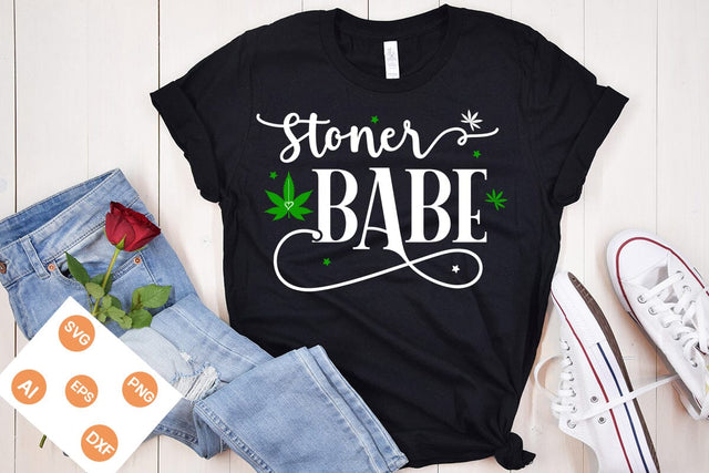 Stoner Babe SVG Design, Weed SVG design, Marijuana SVG, SVGs,Quotes and Sayings,Food & Drink,On Sale, Print & Cut SVG DesignPlante 503 