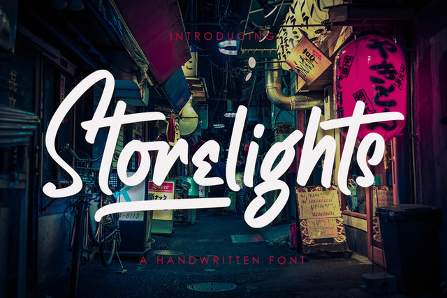 Storelights | Handwritten Font studioalmeera 