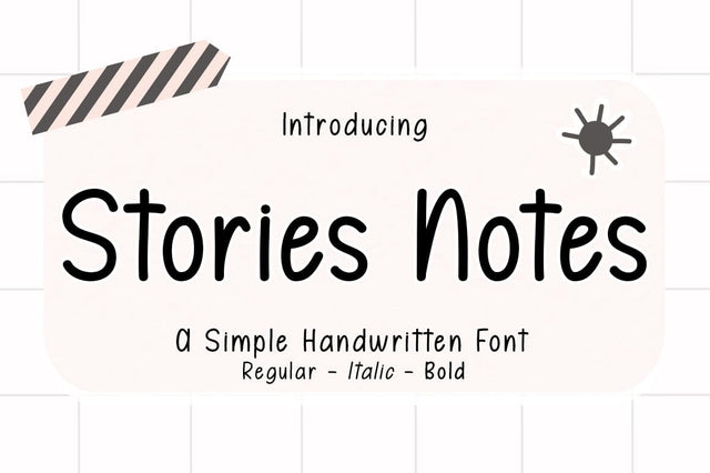 Stories Notes Font Rotterlab studio 
