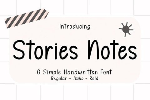 Stories Notes Font Rotterlab studio 