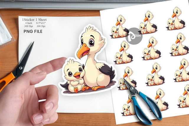 Stork Mother's Day Sticker Sublimation artnoy 