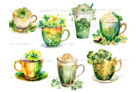 St.Patrick’s Day Clipart | St.Patrick’s Day Coffee PNG SVG GlamArtZhanna 