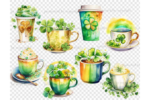 St.Patrick’s Day Clipart | St.Patrick’s Day Coffee PNG SVG GlamArtZhanna 