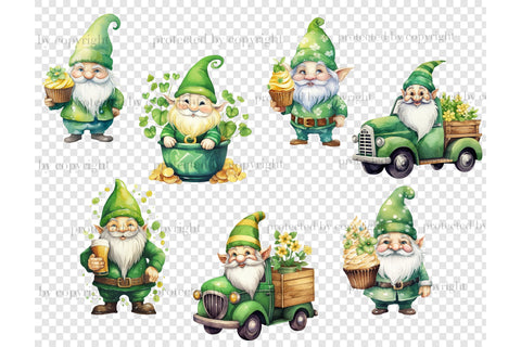 St.Patrick’s Day Clipart | St.Patricks Day Gnome PNG Set SVG GlamArtZhanna 