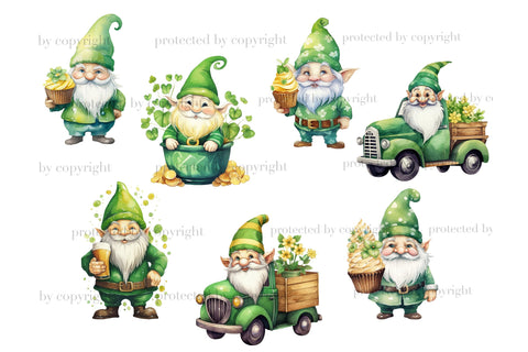 St.Patrick’s Day Clipart | St.Patricks Day Gnome PNG Set SVG GlamArtZhanna 