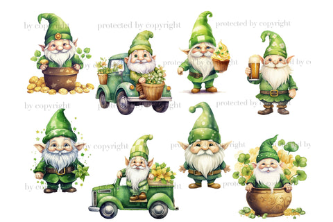 St.Patrick’s Day Clipart | St.Patricks Day Gnome PNG Set SVG GlamArtZhanna 