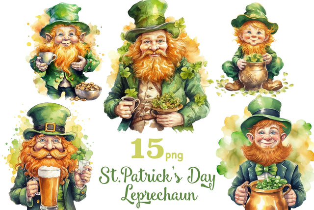 St.Patricks Day Clipart | St.Patricks Day Leprechaun Clipart SVG GlamArtZhanna 
