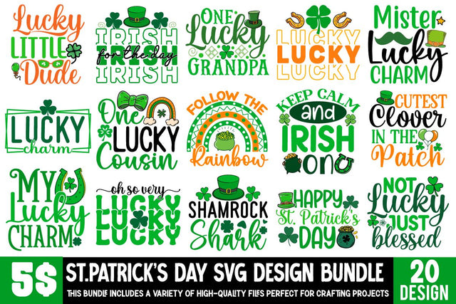 St.Patrick's Day SVG Bundle, St.Patrick's Day Sublimation Bundle, St.Patrick's Day T-shirt Design Bundle, St.Patrick's Day Retro ,St.Patrick's Day SVG Quotes SVG Insomnia Std 