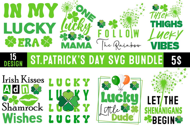 St.Patrick's Day SVG Bundle,Retro Vintage St.Patrick's Day SVG Bundle,Happy St.Patrick's Day SVG Bundle,St.Patrick's Day Sublimation Bundle SVG BlackCatsMedia 