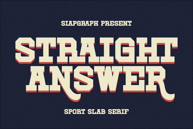 Straight Answer - Sport Slab Serif Font Font Masyafi Studio 