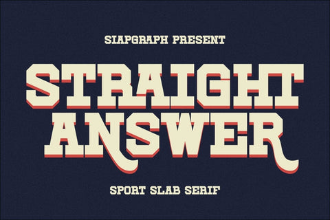 Straight Answer - Sport Slab Serif Font Font Masyafi Studio 