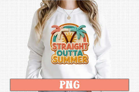 Straight Outta Summer PNG Design Sublimation Craftlabsvg24 