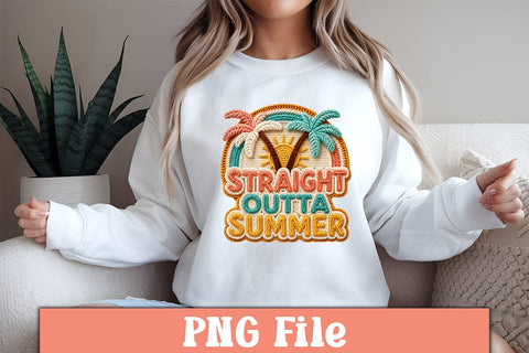Straight Outta Summer PNG Design Sublimation Craftlabsvg24 