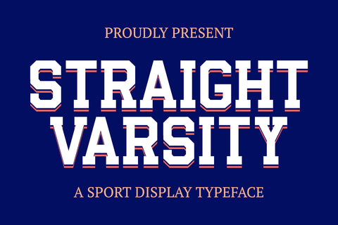 Straight Varsity - Sport Display Font Font Masyafi Studio 