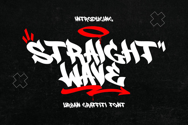 Straight Wave - Monoline Handwritten Graffiti font Font Mozzatype 