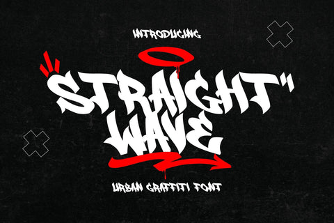 Straight Wave - Monoline Handwritten Graffiti font Font Mozzatype 