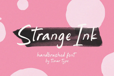 Strange Ink - Handbrushed Font Font Timur type 