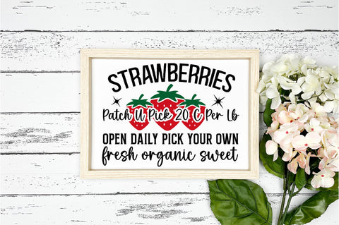 Strawberries patch u pick svg design SVG Regulrcrative 