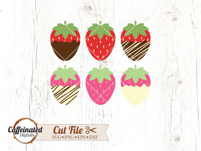 Strawberries svg SVG Caffeinated SVGs 