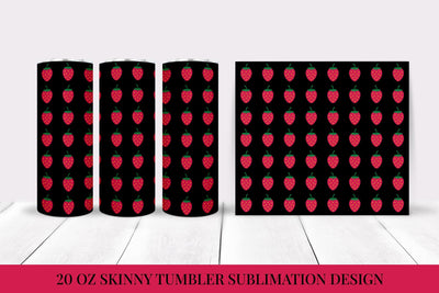 Strawberries Tumbler Sublimation Wrap. Summer Tumbler PNG 08 Sublimation LaBelezoka 