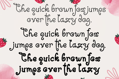 Strawberry Charm Curly Font Bundle | Cute Handwritten Family Font TonisArtStudio 