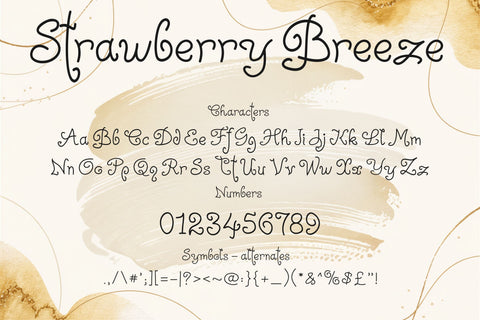 Strawberry Charm Curly Font Bundle | Cute Handwritten Family Font TonisArtStudio 