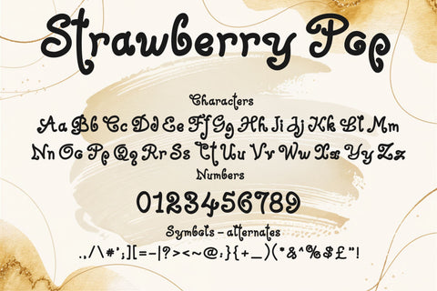 Strawberry Charm Curly Font Bundle | Cute Handwritten Family Font TonisArtStudio 