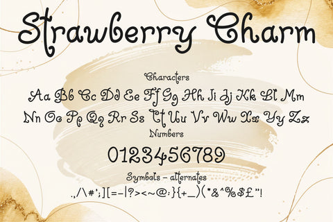 Strawberry Charm Curly Font Bundle | Cute Handwritten Family Font TonisArtStudio 