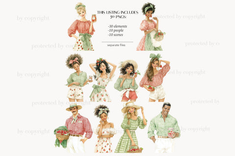Strawberry Clipart PNG Images | Summer Farm Festival Cottage SVG GlamArtZhanna 
