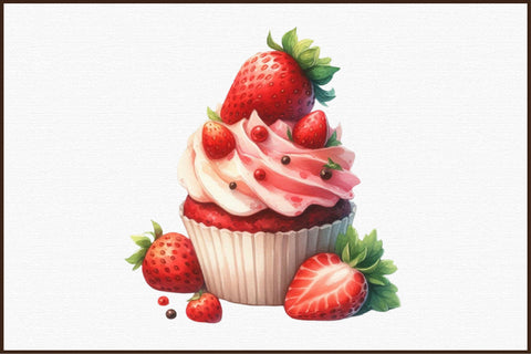 Strawberry Cupcake Sublimation Sublimation designartist 