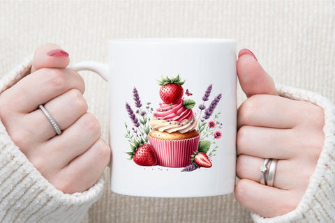 Strawberry Cupcake Sublimation Sublimation designartist 