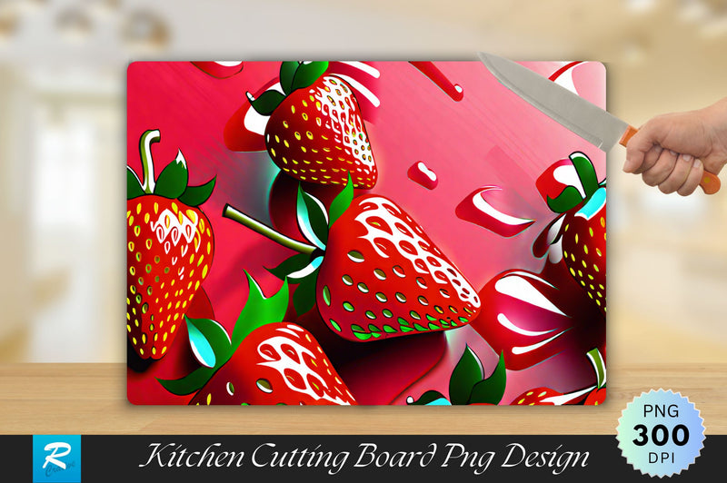 Strawberry Cutting Board Sublimation Regulrcrative 
