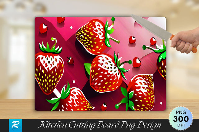 Strawberry Cutting Board Sublimation Regulrcrative 