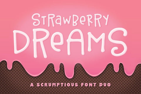 Strawberry Dreams Font Font Denise Chandler 