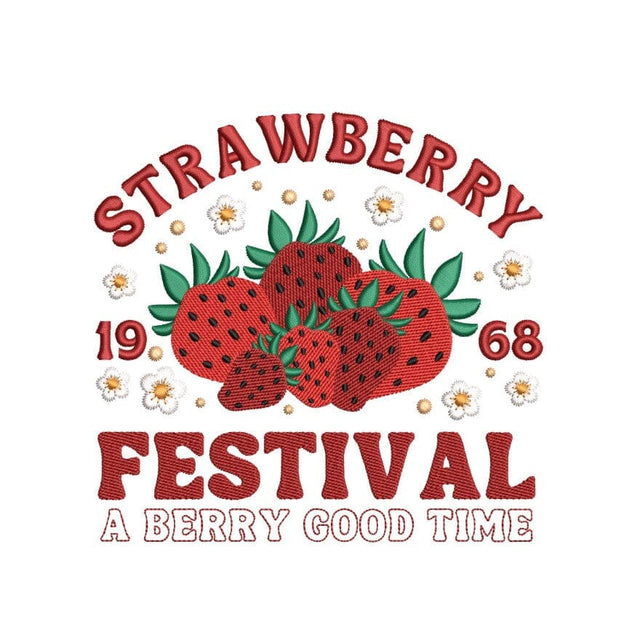Strawberry Festival Machine Embroidery Design, 3 sizes, Instant Download Embroidery/Applique DESIGNS Nino Nadaraia 