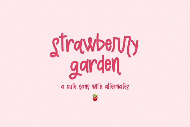 Strawberry Garden Sans Font Beck McCormick 