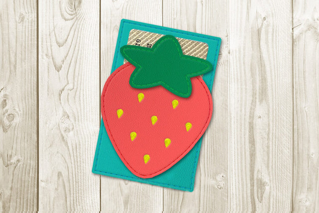 Strawberry Gift Card Holder ITH Applique Embroidery Embroidery/Applique DESIGNS Risa Rocks It 
