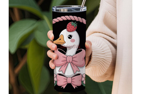 Strawberry Goose 20oz Tumbler Design Sublimation DesignSVG 