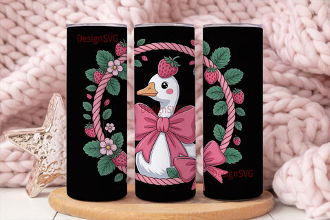 Strawberry Goose 20oz Tumbler Design Sublimation DesignSVG 